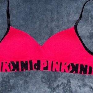 Victoria's Secret Hot Pink Bra with Black Accents
